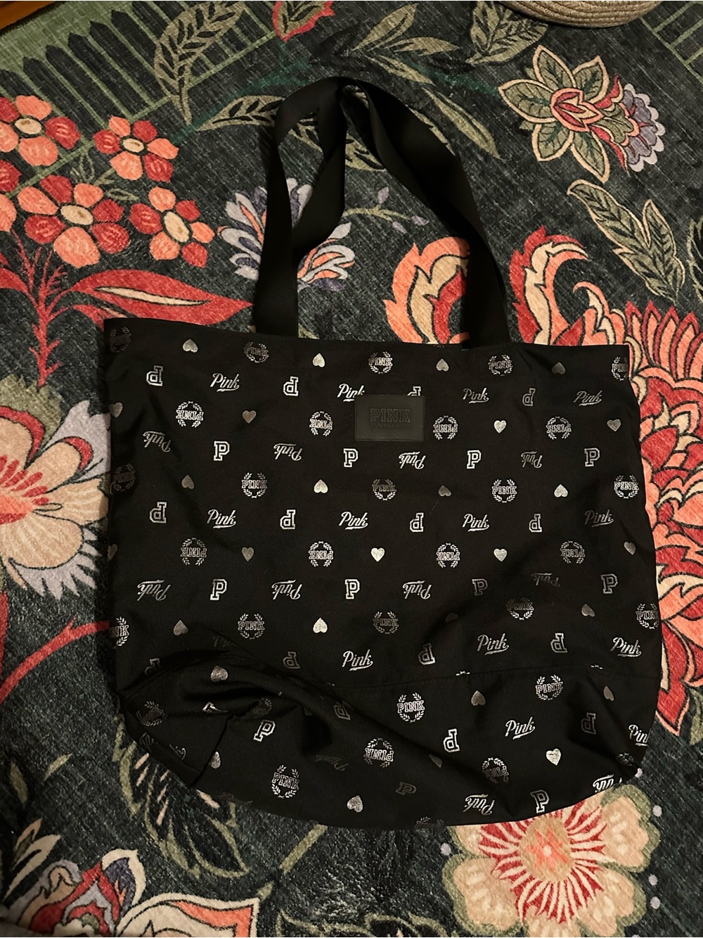 3/$25 🖤 PINK Victoria’s Secret Black Logo Tote Bag